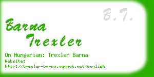 barna trexler business card